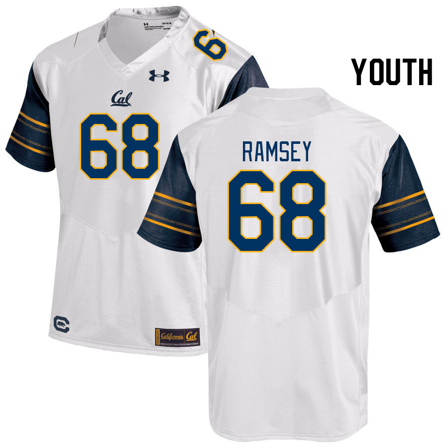 Youth #68 Trent Ramsey California Golden Bears College Football Jerseys Stitched Sale-White